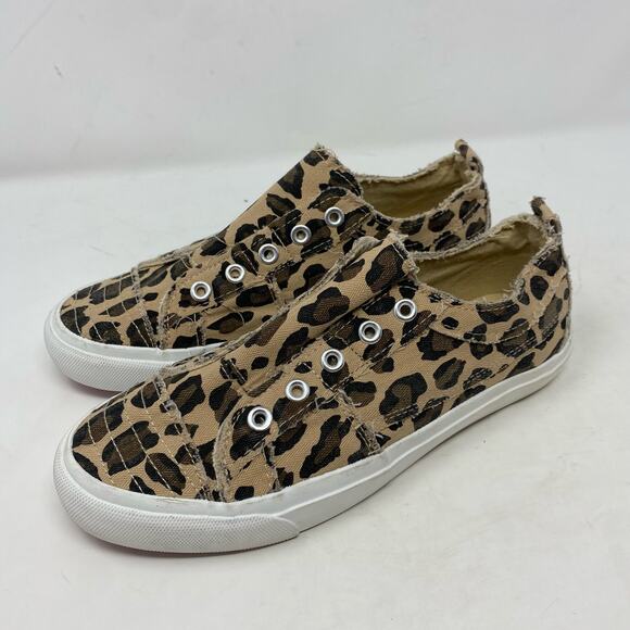 Corkys Cheetah Leopard Print Sneakers Womens Size 6 - Picture 1 of 7